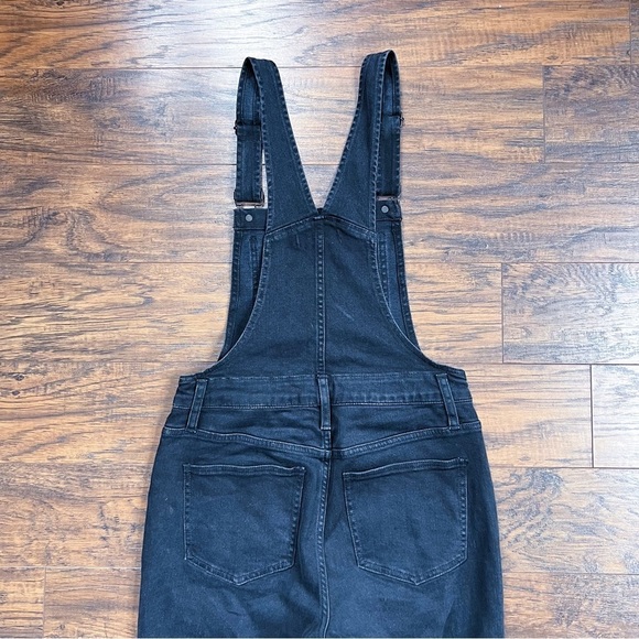 Madewell • Skinny Overalls in Lunar Wash faded black denim stretch side zip - Picture 11 of 12